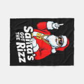 Funny Santa's Got The Rizz Christmas Meme 67 Fleece Deken (Voorkant (Horizontaal))