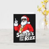 Funny Santa's Got The Rizz Christmas Meme 67  Kaart (Gele Bloem)