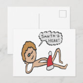 Funny Santa's Here Xmas Humor Briefkaart (Voorkant / Achterkant)