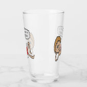 Funny Santa's Here Xmas Humor Glas (Links)