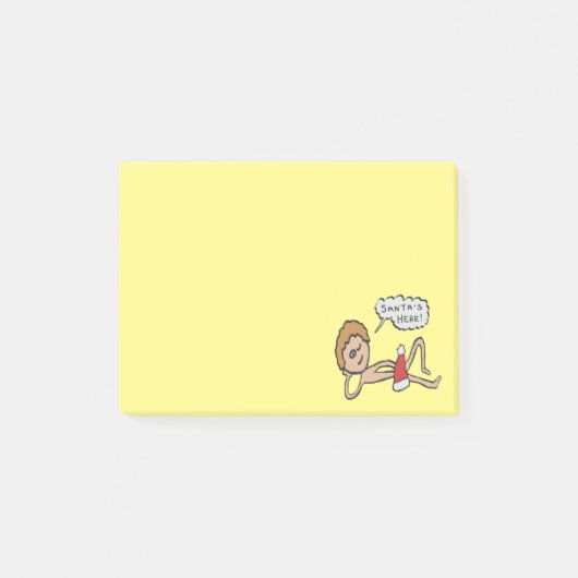Funny Santa's Here Xmas Humor Post-it® Notes (Voorkant)