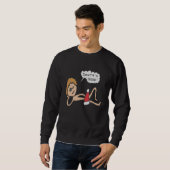 Funny Santa's Here Xmas Humor Trui (Voorkant volledig)