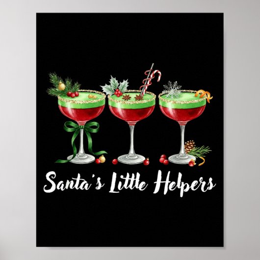 Funny Santa's Little Helpers Tail Humor Holiday Xm Poster (Voorkant)