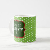 Funny Santa's Naughty List met foto Koffiemok (Voorkant links)
