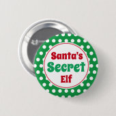 Funny Santa's Secret Elf Kerst Button Pin (Voorkant /achterkant)