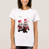 Funny Santa's Telling Joke T-shirt (Voorkant)