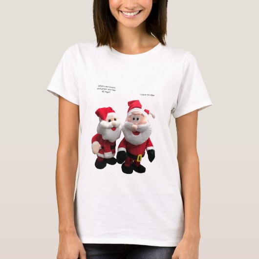 Funny Santa's Telling Joke T-shirt (Voorkant)