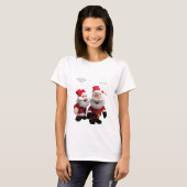 Funny Santa's Telling Joke T-shirt (Voorkant volledig)