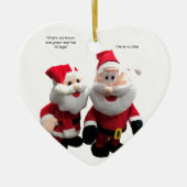 Funny Santa's Telling Jokes Kerstmis Keramisch Ornament (Voorkant)