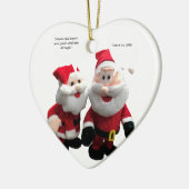 Funny Santa's Telling Jokes Kerstmis Keramisch Ornament (Links)