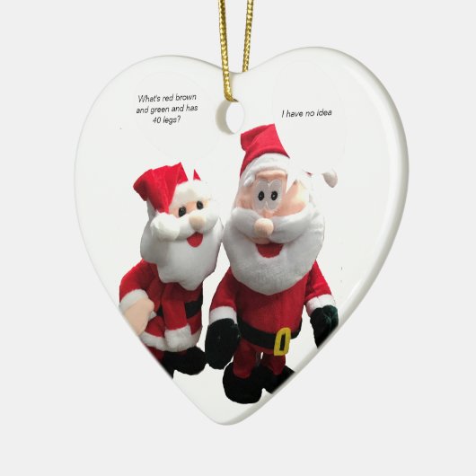 Funny Santa's Telling Jokes Kerstmis Keramisch Ornament (Links)