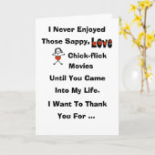 Funny Sappy Chick-flick Card Kaart (Gele Bloem)