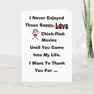 Funny Sappy Chick-flick Card Kaart