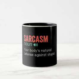 Funny Sarcasm Definition Tweekleurige Koffiemok
