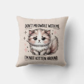 Funny sarcasm kitten word art  kussen (Achterkant)