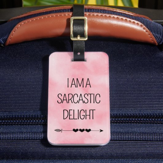 Funny Sarcasm Travel Bagagelabel (Voorkant Insitu 2)
