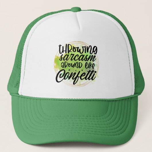 Funny sarcasm word art confetti trucker pet (Voorkant)