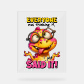 Funny sarcasme word art acryl bord (Voorkant)