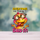Funny sarcasme word art acryl bord (Neutraal)