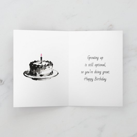 Funny Sarcastic Aging Birthday  Kaart (Binnen)