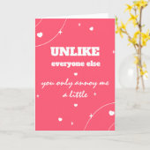 Funny Sarcastic Anti-Valentijnsdag Theme Roze Kaart (Gele Bloem)