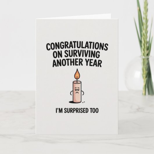 Funny Sarcastic Birthday Card for men Kaart (Voorkant)