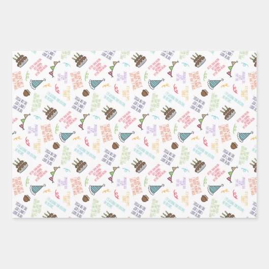 Funny Sarcastic Birthday Gift Wrap Inpakpapier Vel (Voorkant 2)