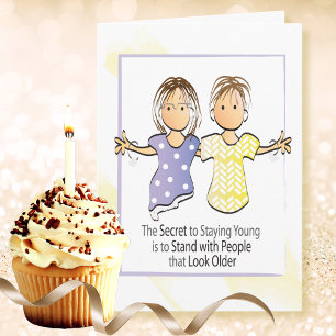 Funny Sarcastic Birthday Kaart voor vriend of zust