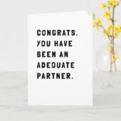 Funny Sarcastic Black en White Text Wenskaart Kaart (Gele Bloem)