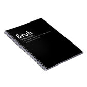 Funny Sarcastic Bruh Definition - Sarcastic Quote Notitieboek (Rechterzijde)