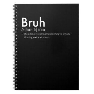 Funny Sarcastic Bruh Definition - Sarcastic Quote Notitieboek