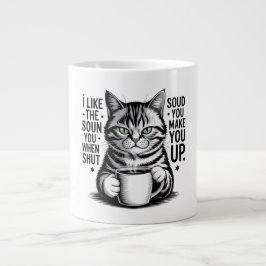 Funny Sarcastic Cat Coffee Mug – I Like the Sound  Grote Koffiekop