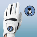 Funny Sarcastic Cat Golf Handschoen<br><div class="desc">Een sarcastische,  niet enthousiaste en geïrriteerde zwart-witte Bicolor smoking kat voor dierenvrienden.</div>