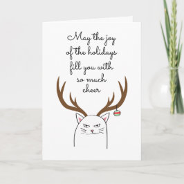Funny Sarcastic Cat Holiday Kaart