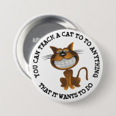 Funny Sarcastic Cat Humor Button (Voorkant /achterkant)