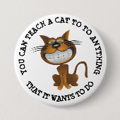 Funny Sarcastic Cat Humor Button (Voorkant)