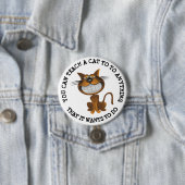 Funny Sarcastic Cat Humor Button (In situ)