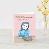 Funny Sarcastic Cat Lover groot 30, 40, 50, jarig Kaart (Gele Bloem)