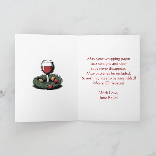 Funny Sarcastic Christmas Humor Kaart (Binnen)