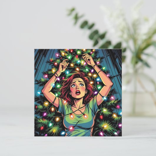 Funny Sarcastic Christmas Humor Kaart (Staand voorkant)