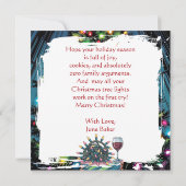 Funny Sarcastic Christmas Humor Kaart (Achterkant)