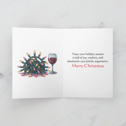 Funny Sarcastic Christmas Humor Kaart (Binnen)
