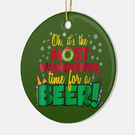 Funny Sarcastic Christmas Most Wonderful Time Keramisch Ornament (Links)