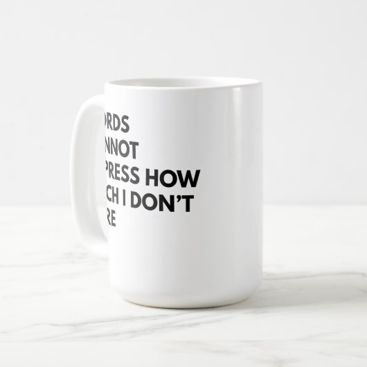 Funny Sarcastic Coffee Mug for Office Workers Koffiemok (Voorkant links)