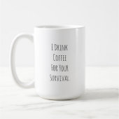 Funny Sarcastic Coffee Quote Mug Koffiemok (Links)