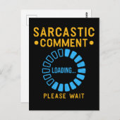 Funny Sarcastic Comedian Joke Loading Briefkaart (Voorkant / Achterkant)