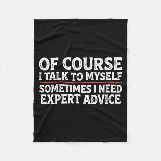 Funny Sarcastic Dad Joke Grandpa Of Course I Talk  Fleece Deken (Voorkant)