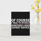 Funny Sarcastic Dad Joke Grandpa Of Course I Talk  Kaart (Gele Bloem)