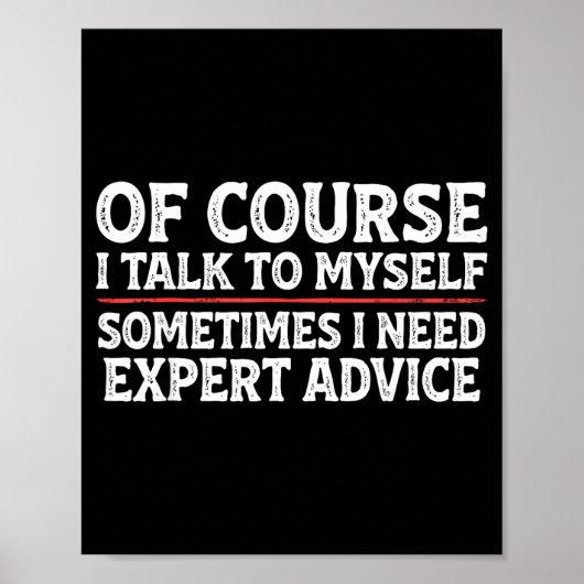 Funny Sarcastic Dad Joke Grandpa Of Course I Talk Poster (Voorkant)