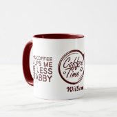 Funny Sarcastic, deze koffie helpt me minder te st Mok (Voorkant links)